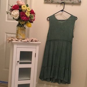 UMGEE Boho sleeveless green dress size Large
